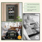Surblue Hanging Closet Storage Bag Collapsible 3-Shelf Washable Oxford Fabric - Image 5
