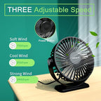 TriPole Desk Fan USB Powered 2 Pack Black Small Portable Fan, 3 Speeds Strong - Image 4