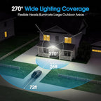 Motion Sensor Outdoor Light Hardwired, 45W 7500LM Security Flood Lights Motion - Image 4