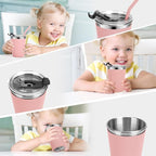 Kids Cups with Straws and Lids Leak Proof, 12oz Sippy Cups - Image 6