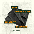 SE 51"x 80" Multipurpose Gray Wool Blanket - Image 6