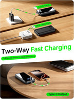 Portable Charger, 50000mAh Power Bank Built-in Cable, 22.5W PD USB C In & Out - Image 7
