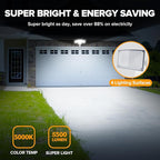 UME 2 Pack 5500LM LED Security Lights Motion Sensor Light Outdoor, 5000K - Image 2