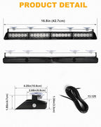 HLauto 6Z4J Emergency Dash Strobe Lights: 2x16.8 inch White Safety Lights - Image 8