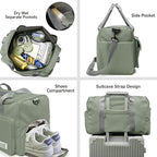 Suruid Travel Duffel Bag with Shoes Compartment Sports Gym Bag with Dry Wet - Image 3