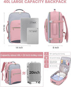 LOVEVOOK 40L Travel Backpack for Women & Men, Airline Approved Carry On Luggage - Image 4