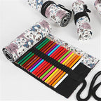 Funny live 24/36/48/72 Slots Colored Pencil Wrap Roll up Pen Holder Case - Image 5