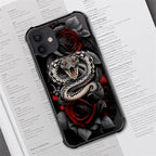 for iPhone 12/12 Pro Case, Entwined Rose Snake Pattern Graphic Design Girl Boy - Image 7