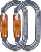 SOB Heavy Duty Steel Carabiner Clips -Auto Locking Climbing Carabiner, by SOB