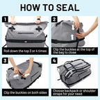MIER Waterproof Duffel Bag Motorcycle Dry Bag Backpack Large Roll-Top Heavy - Image 6