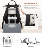 LOVEVOOK Laptop Backpack for Women, 15.6'' Waterproof Nurse Bag Teacher Work - Image 7