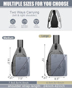 Pritent Crossbody Bags for Women Men Trendy Sling Bag Backpack Casual Chest Bag - Image 2