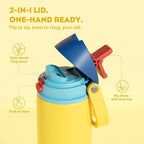 POWCAN 24 oz Stainless Steel Water Bottle: 2-in-1 Push-Button Spout & - Image 2