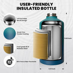 RAYMYLO One Gallon Water Bottle Insulated, Triple Walled Vacuum Stainless Steel - Image 5