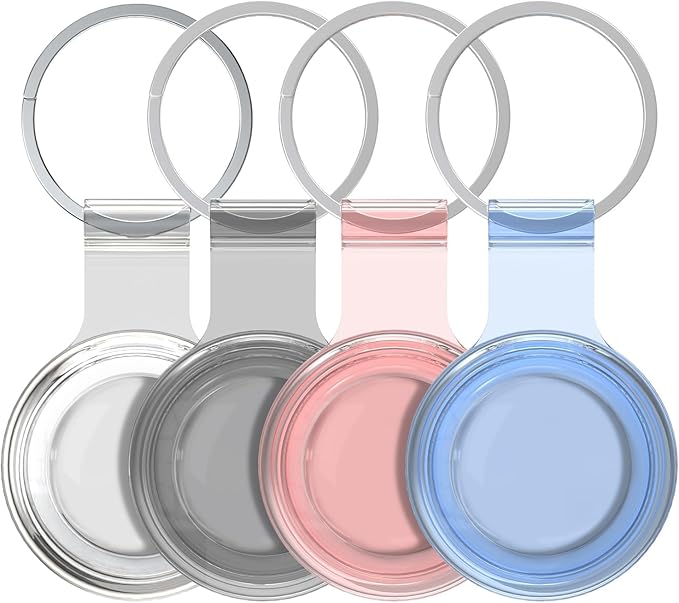 Compatible with AirTag Holder Case Keychain 4 Pack, by HATALKIN