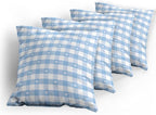 Ambesonne Checkered Decorative Throw Pillow Case Pack of 4, Gingham Motif - Image 5