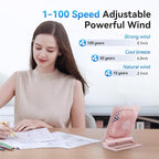GOCKERA Desk Fan, 6.61''Ultra-thin 5000mAh Battery Powered Fan - Image 2
