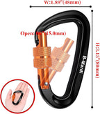 B-Mardi Carabiner Clips Heavy Duty 12kN-Lightweight Locking Carabiners - Image 2