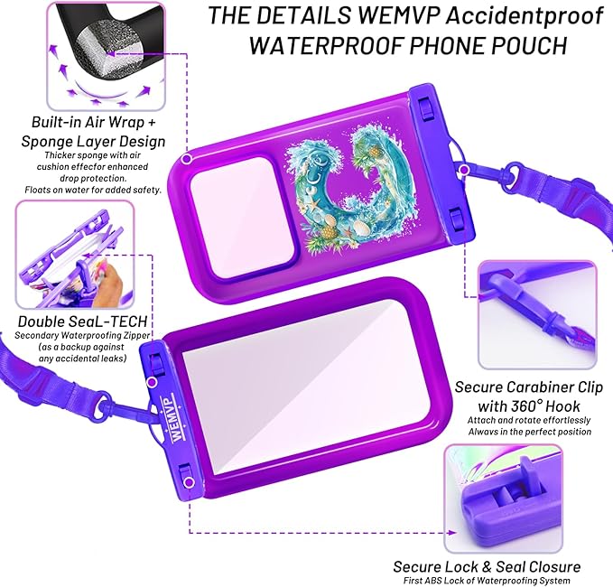 Personalized Initial Waterproof Phone Pouch Case - Image 3