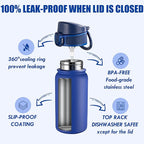 OLDLEY 12oz Kids Water Bottle, Stainless Steel Insulated Water Bottle - Image 3