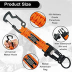 DDOUT Heavy Duty Paracord Lanyard 550 Paracord Braided Keychain - Image 4