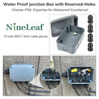 Outdoor Junction Box, Nineleaf IP66 3 Set Weatherproof Electrical Boxes - Image 2