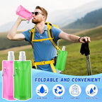 Teenyyou 24 Pack Collapsible Water Bottles Bulk 16oz Foldable Water Bottles - Image 4