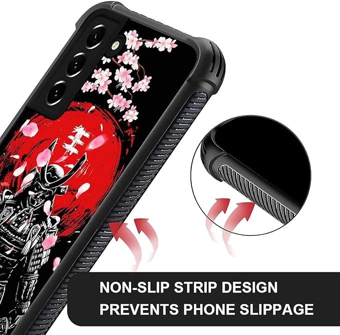 for Samsung Galaxy S21 FE Case, Sakura Japanese Samurai Pattern Graphic Design - Image 6