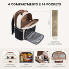 LOVEVOOK Lunch Backpack with Lunch Compartment, 15.6 Inch Laptop Work Travel - Image 4