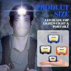 Macarrie LED Headlamps IPX4 Waterproof 3 Modes Headlamp Flashlight Bright Head - Image 2