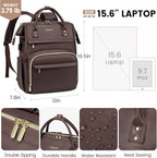 LOVEVOOK Leather Laptop Backpack - Image 4