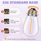 GvvooHome 28 Pack S14 Bulbs for Outdoor String Lights, Shatterproof LED - Image 2