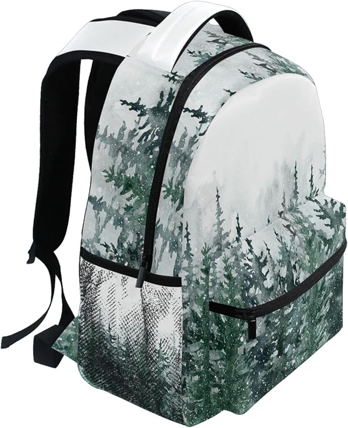 Winter Forest Kids Backpack Pinewood Tree School Backpacks Boys Girls Preschool - Image 5