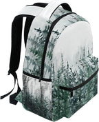 Winter Forest Kids Backpack Pinewood Tree School Backpacks Boy Girl Preschool - Image 5