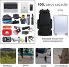 100L Camping Hiking Backpack, Molle military Tactical rucksack backpack - Image 6