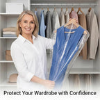 10 Pack Dry Cleaner Bags Plastic Clear, 23.6 x 71In Plastic Garment Bags - Image 4