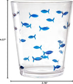 KLIFA- CHARLESTON- 16.5 oz, Acrylic Fishing Tumbler, School of Fish Drinking - Image 6