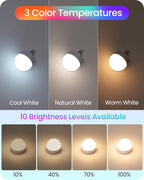 Rechargeable Light Bulbs with Remote Control, 4 Packs E12 Battery Operated - Image 6