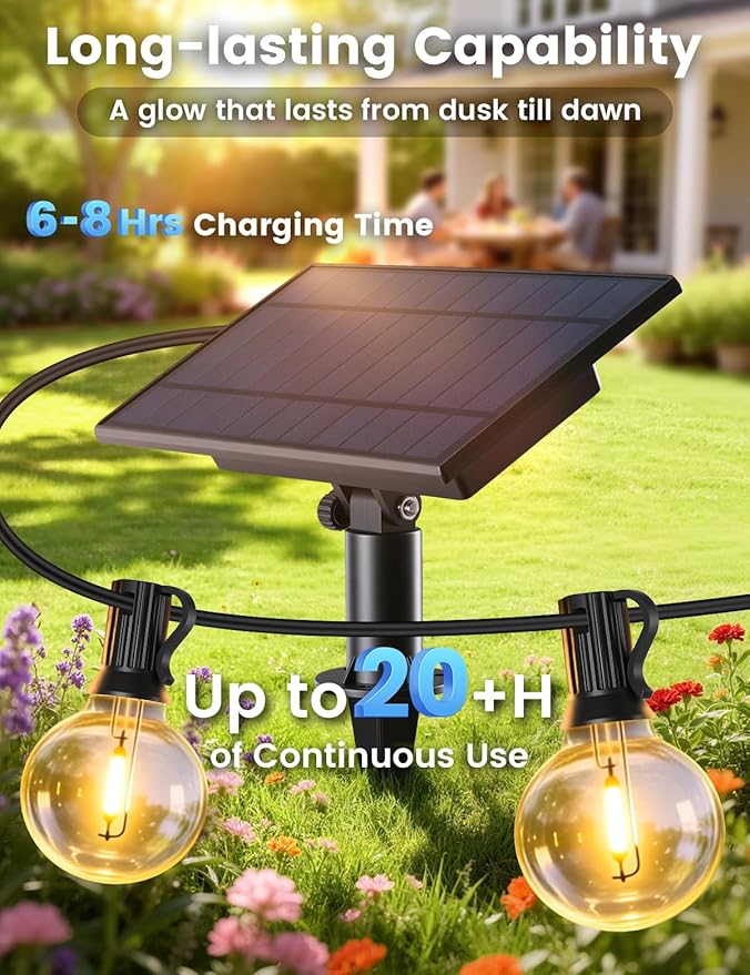 Brightever 100FT Solar String Lights Outdoor - Image 3