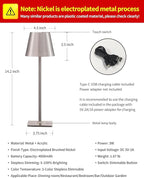 KDG 2 Pack Cordless Table Lamp, Portable LED Desk Lamp, 4000mAh Battery Operated - Image 4