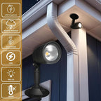 LED Outdoor Single Bullet Flood Light, 10W Hardwired Spotlight, Waterproof - Image 2