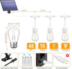 Mlambert 3-Color in 1 Dimmable Solar String Lights Outdoor, 48FT Patio String - Image 4