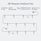 Brightech Ambience Pro LED String Lights - 26 Ft Commercial Grade Patio Lights - Image 5