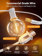 GOOTHY LED Outdoor String Lights Waterproof, 50Ft G40 Globe Patio Light Plug in - Image 6