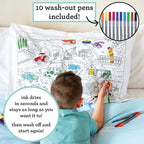 eatsleepdoodle 30x20in White Cotton Pillowcase - Image 2