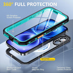 Red2Fire for iPhone 16 Case Waterproof, Phone Case 6.1" Blue/Clear - Image 4