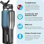 HYDROWION Insulated Water Bottles, Water Bottle fits in Car Cup Holder - Image 2