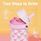 24 oz Insulated Water Bottle for Women: Meoky Stainless Steel Metal Water Bottle - Image 2