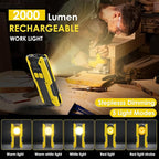 Rechargeable LED Work Light, OTYTY 40W 2000LM Magnetic Work Light Battery - Image 3