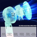 Peiyuu Portable Fan, 4000mAh USB Rechargeable, 180° Foldable Mini Desk Fan - Image 3